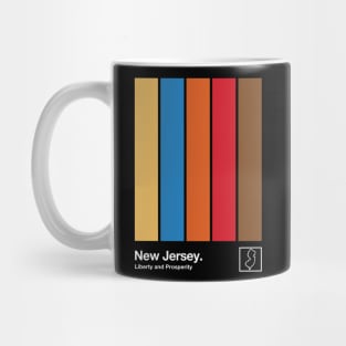 New Jersey State Flag  // Original Minimalist Artwork Poster Design Mug